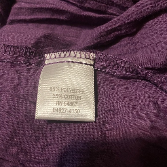 ECU - Front button top, purple,  3/4 sleeves - Picture 9 of 9
